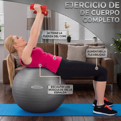 Pelota de Yoga y Fitness Premium | Antideslizante, Anti-Burst y Máxima Estabilidad