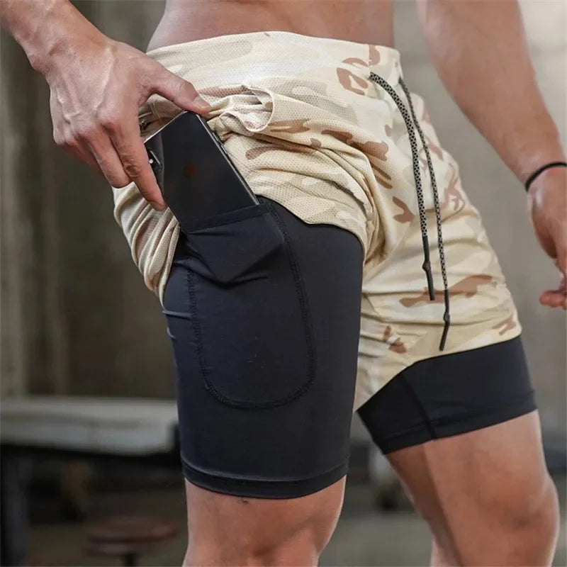 TACTICAL Camo 2-in-1 Performance Shorts