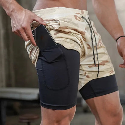 TACTICAL Camo 2-in-1 Performance Shorts