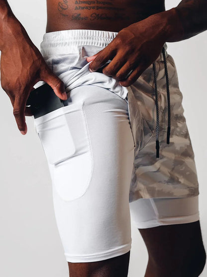 TACTICAL Camo 2-in-1 Performance Shorts