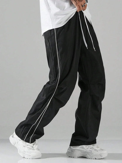 MYOVV Men’s Contrast Trim Street Pants
