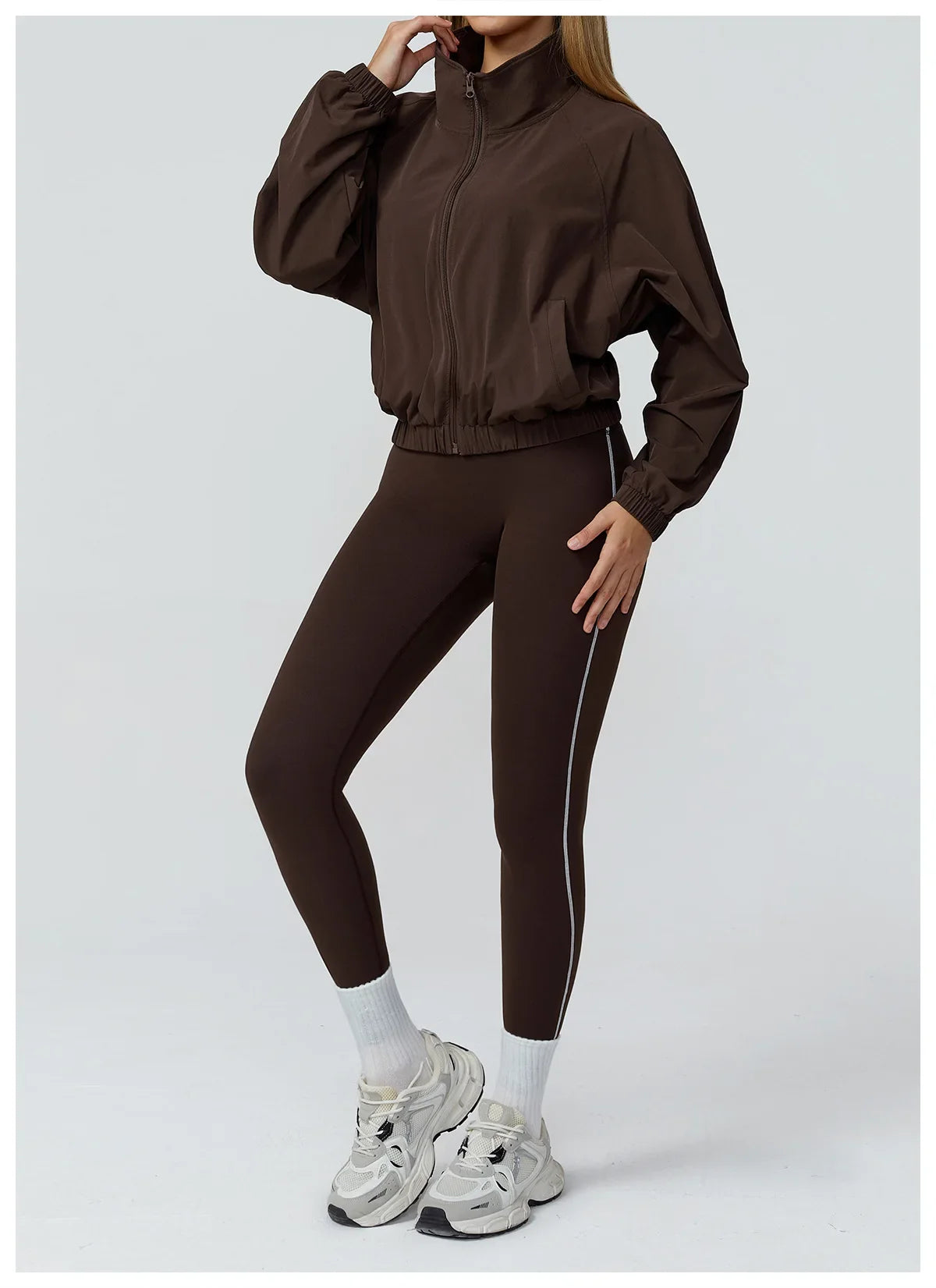 Women’s Seamless Zip-Up Gym Jacket with Pockets | Long Sleeve Workout & Running Top