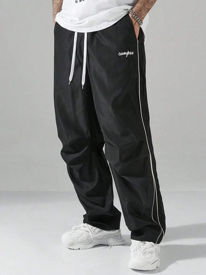 MYOVV Men’s Contrast Trim Street Pants