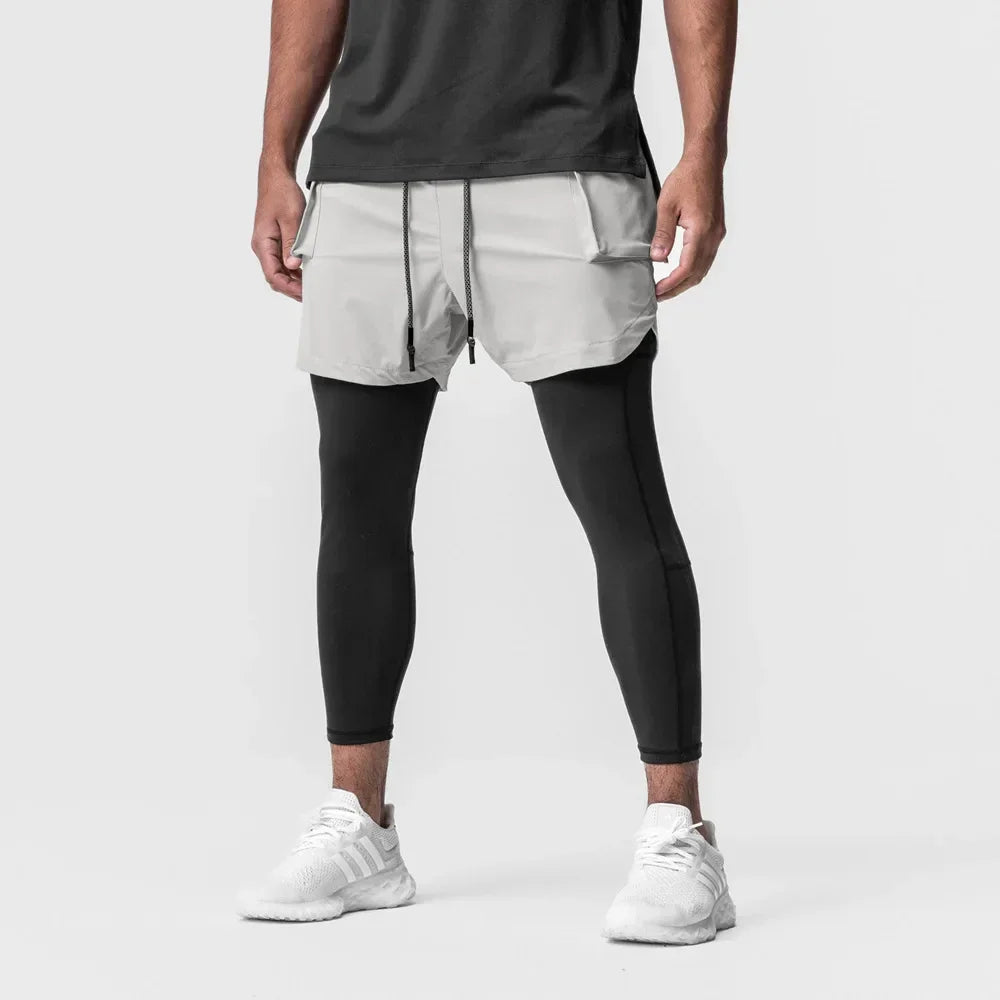 FlexFit 2-in-1 Men's Dri-Fit Compression Legging Shorts