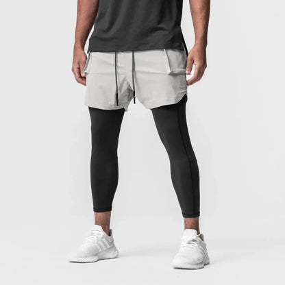 FlexFit 2-in-1 Men's Dri-Fit Compression Legging Shorts