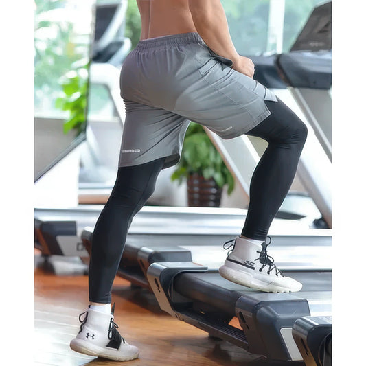 2-in-1 Long Training Shorts with Compression