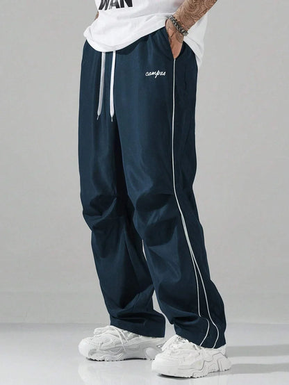 MYOVV Men’s Contrast Trim Street Pants