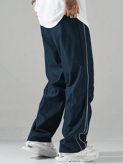 MYOVV Men’s Contrast Trim Street Pants