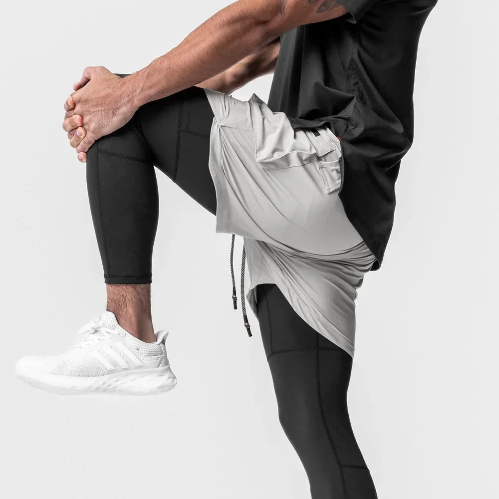 FlexFit 2-in-1 Men's Dri-Fit Compression Legging Shorts