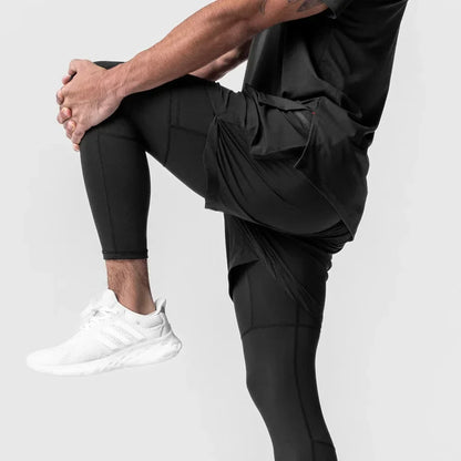 FlexFit 2-in-1 Men's Dri-Fit Compression Legging Shorts