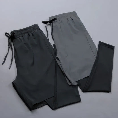 Men's 2-in-1 Long Training Shorts with Compression
