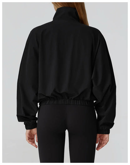 Women’s Seamless Zip-Up Gym Jacket with Pockets | Long Sleeve Workout & Running Top