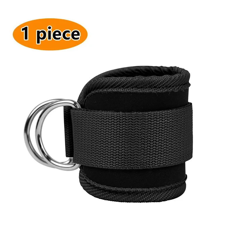 Correas de Tobillo Premium para Polea y Fitness con Doble Anilla D Reforzada, Acolchado de Neopreno, Ajuste Cómodo y Entrenamiento de Piernas y Glúteos