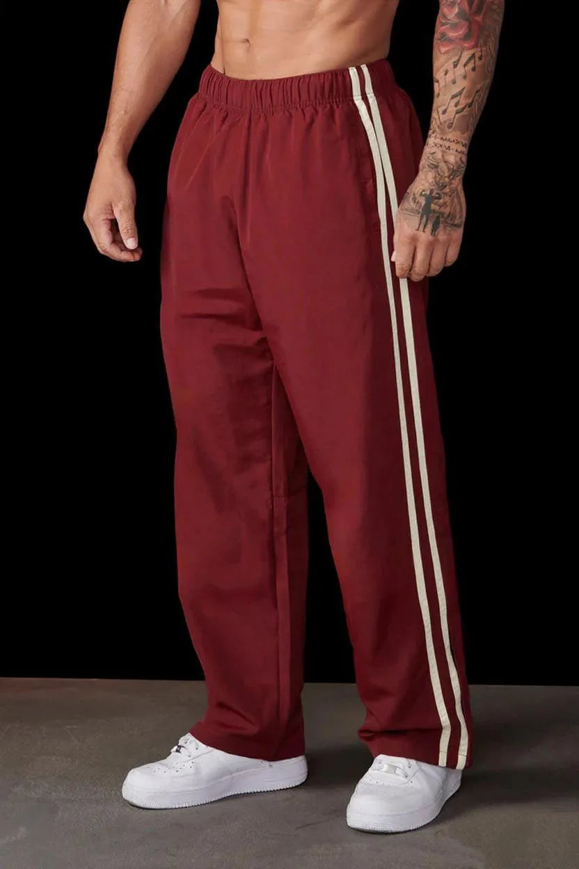 Men’s Loose Fit Gym Joggers – Straight Leg Bodybuilding Sweatpants for Training & Running