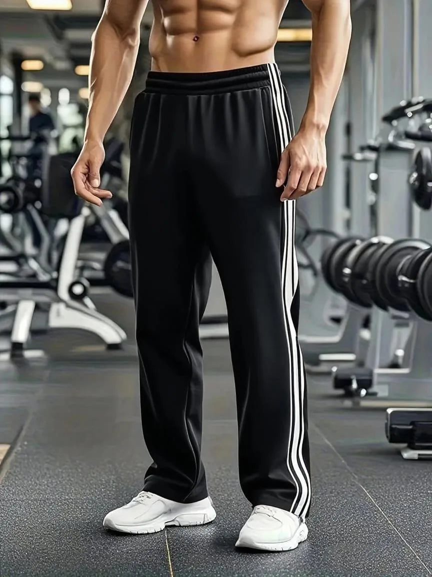 Men’s Loose Fit Gym Joggers – Straight Leg Bodybuilding Sweatpants for Training & Running