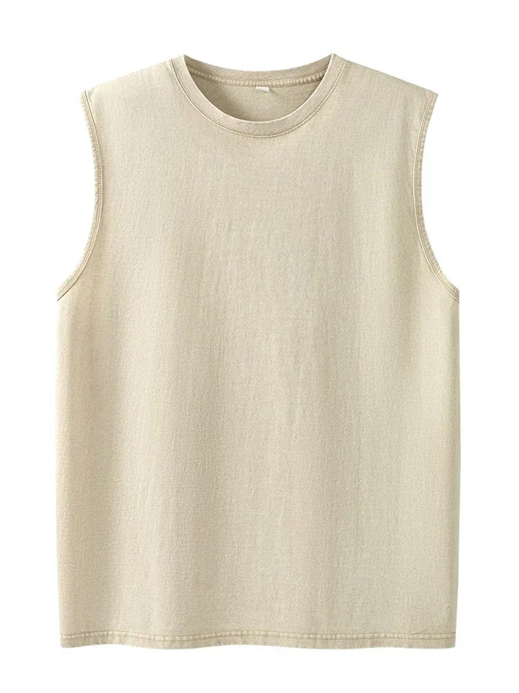 Men's Washed Cotton Muscle Tank Top