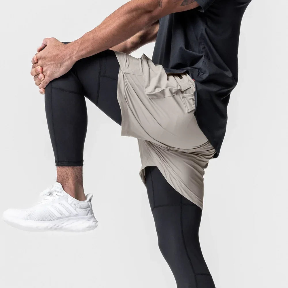 FlexFit 2-in-1 Men's Dri-Fit Compression Legging Shorts