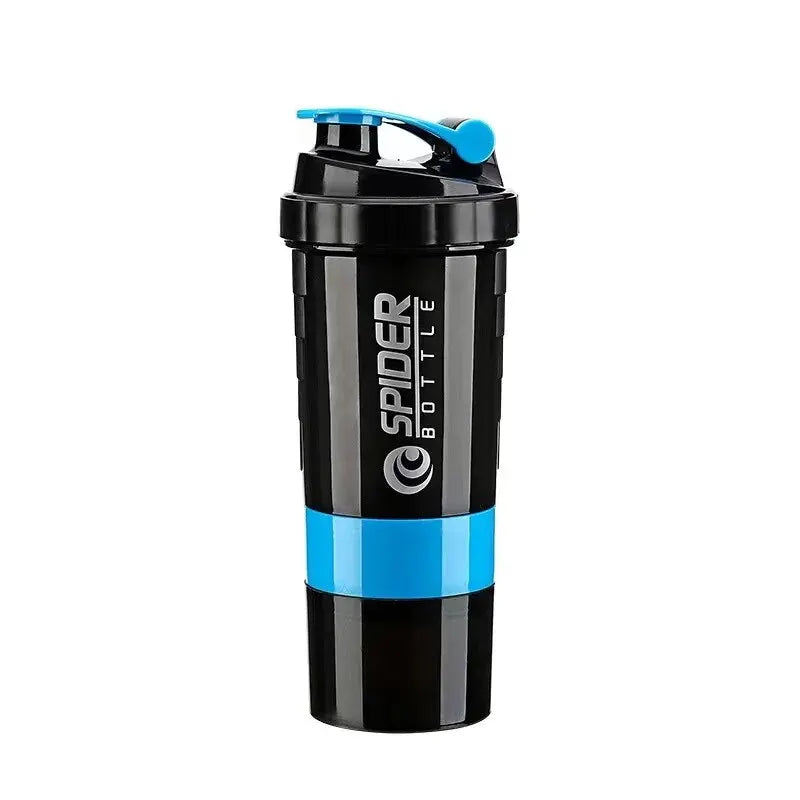 Botella Shaker Premium de 3 Compartimentos para Proteínas y Suplementos, Vaso Mezclador Antifugas con Mezclador para Gimnasio, Fitness y Culturismo