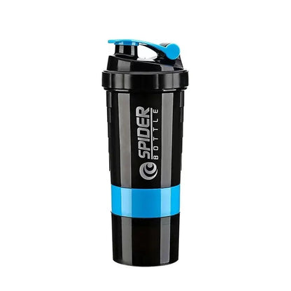 Botella Shaker Premium de 3 Compartimentos para Proteínas y Suplementos, Vaso Mezclador Antifugas con Mezclador para Gimnasio, Fitness y Culturismo