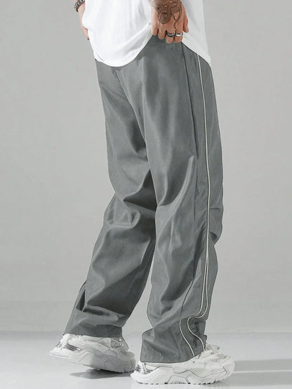 MYOVV Men’s Contrast Trim Street Pants