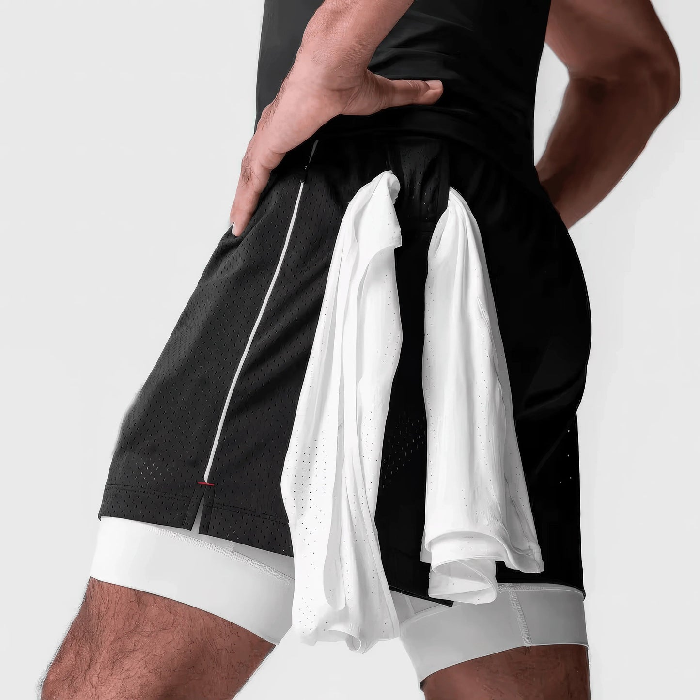 Men's 5-Inch Athletic Mesh Shorts with Built-In Liner