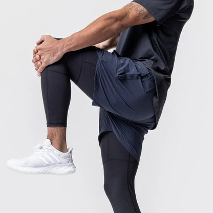 FlexFit 2-in-1 Men's Dri-Fit Compression Legging Shorts