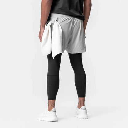 FlexFit 2-in-1 Men's Dri-Fit Compression Legging Shorts