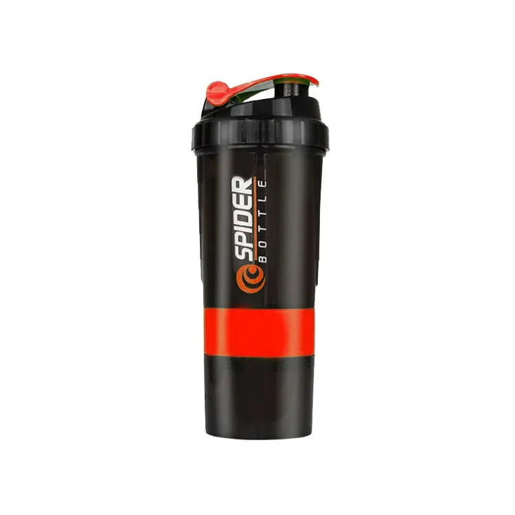 Botella Shaker Premium de 3 Compartimentos para Proteínas y Suplementos, Vaso Mezclador Antifugas con Mezclador para Gimnasio, Fitness y Culturismo