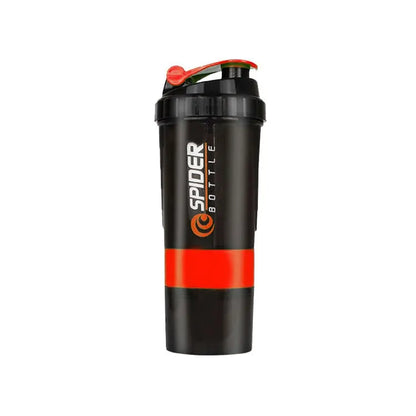 Botella Shaker Premium de 3 Compartimentos para Proteínas y Suplementos, Vaso Mezclador Antifugas con Mezclador para Gimnasio, Fitness y Culturismo