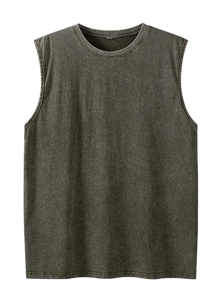 Men's Washed Cotton Muscle Tank Top