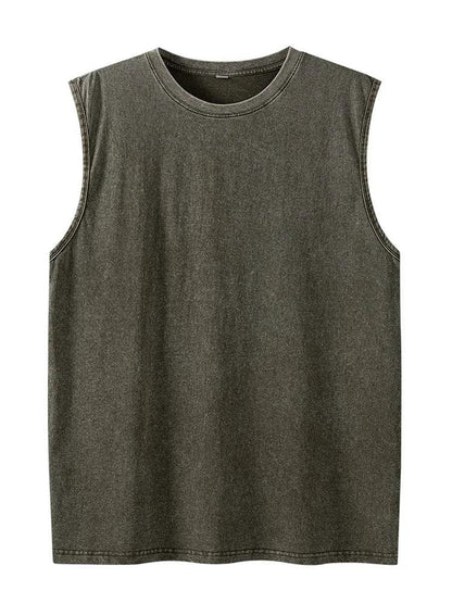 Men's Washed Cotton Muscle Tank Top
