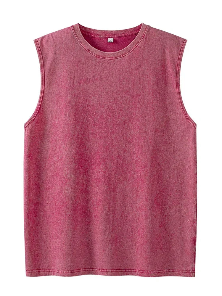Men's Washed Cotton Muscle Tank Top