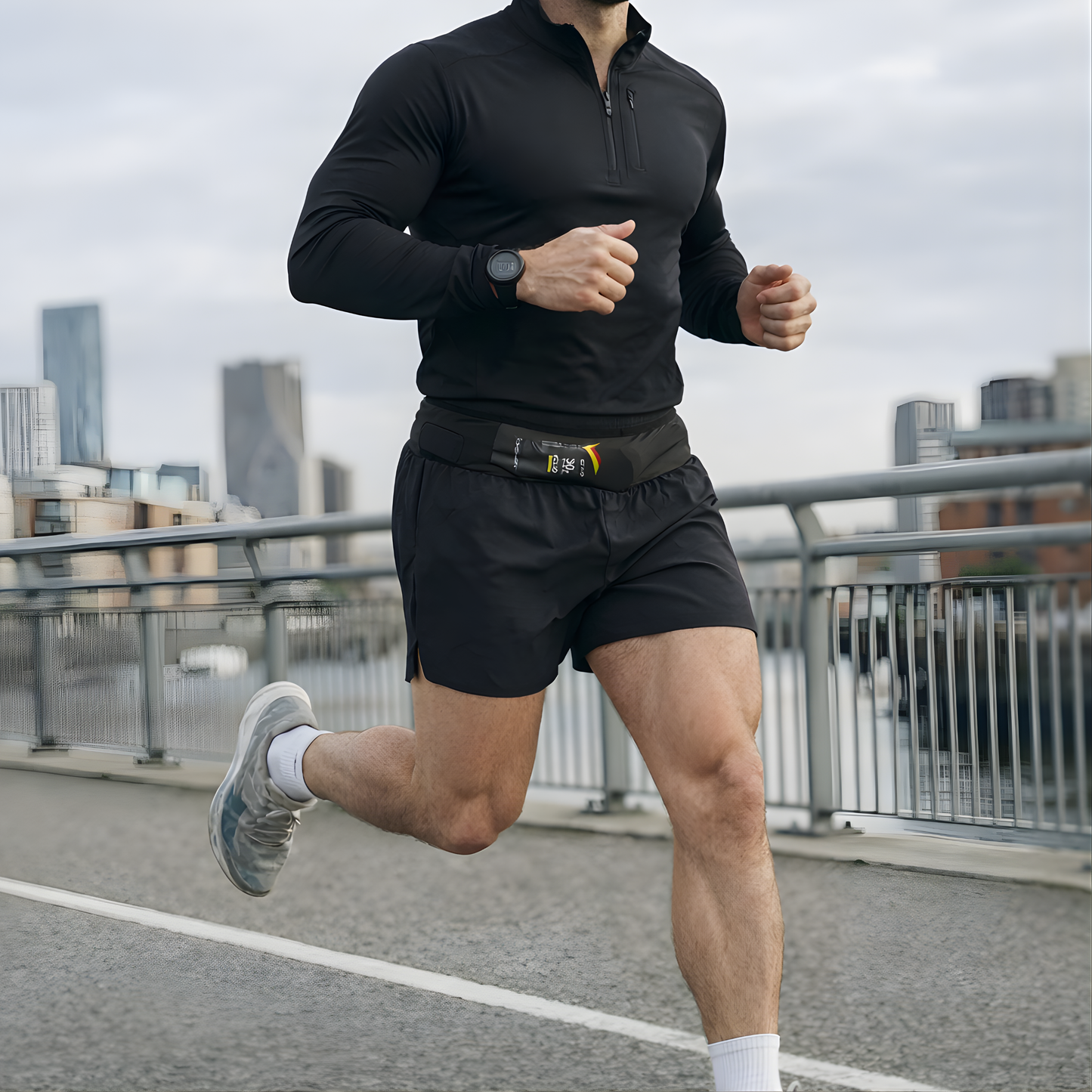 TrailGuard Dual-Layer Running Shorts with Built-In Belt