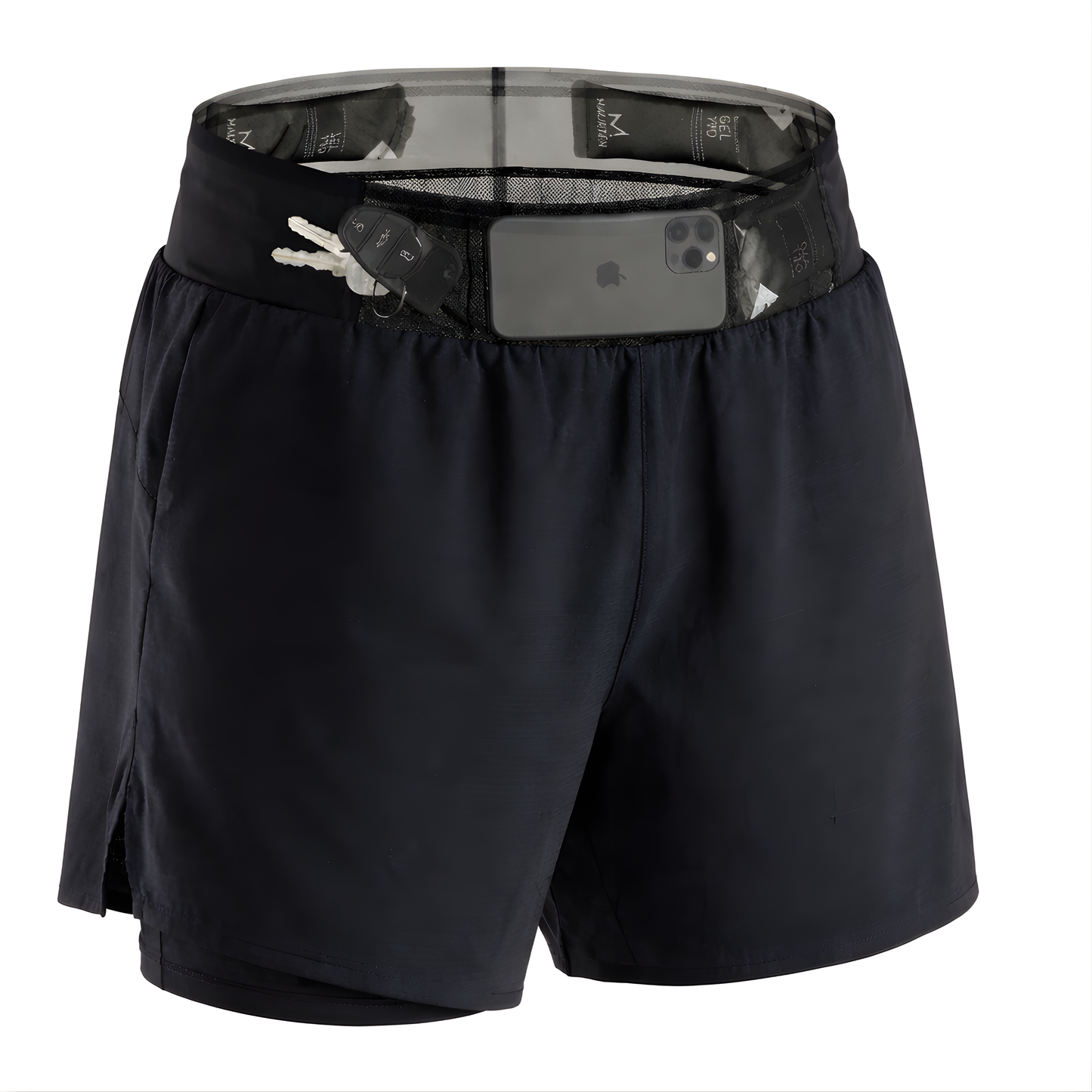 TrailGuard Dual-Layer Running Shorts with Built-In Belt