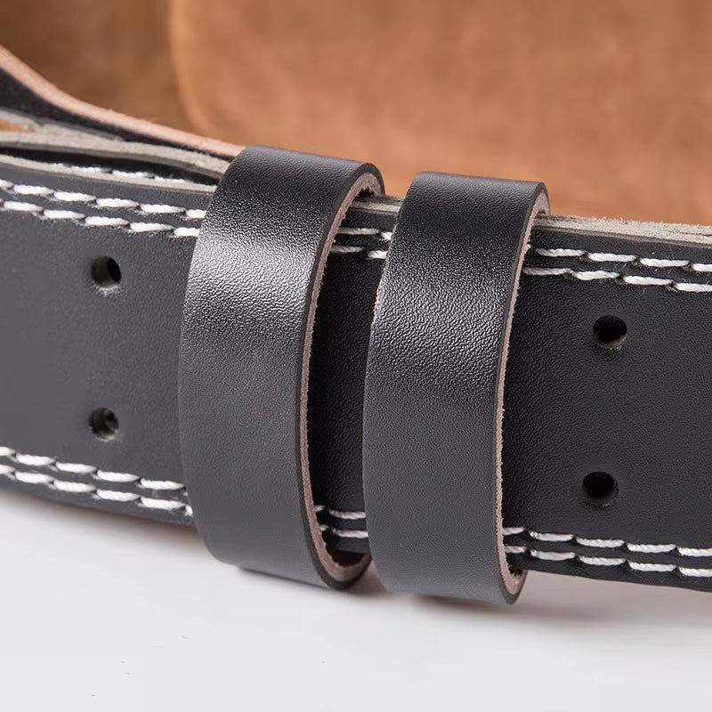 Cinturón de Halterofilia de Cuero PU | Soporte Lumbar para Sentadillas, Peso Muerto y Entrenamiento de Fuerza