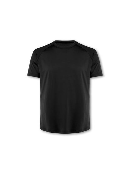 Mens Reset Raglan Performance Tee Black