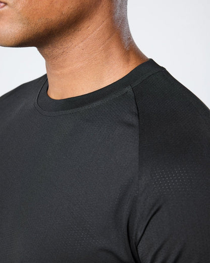 Mens Reset Raglan Performance Tee Black