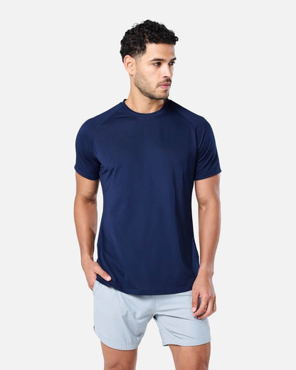 Mens Reset Raglan Performance Tee Navy