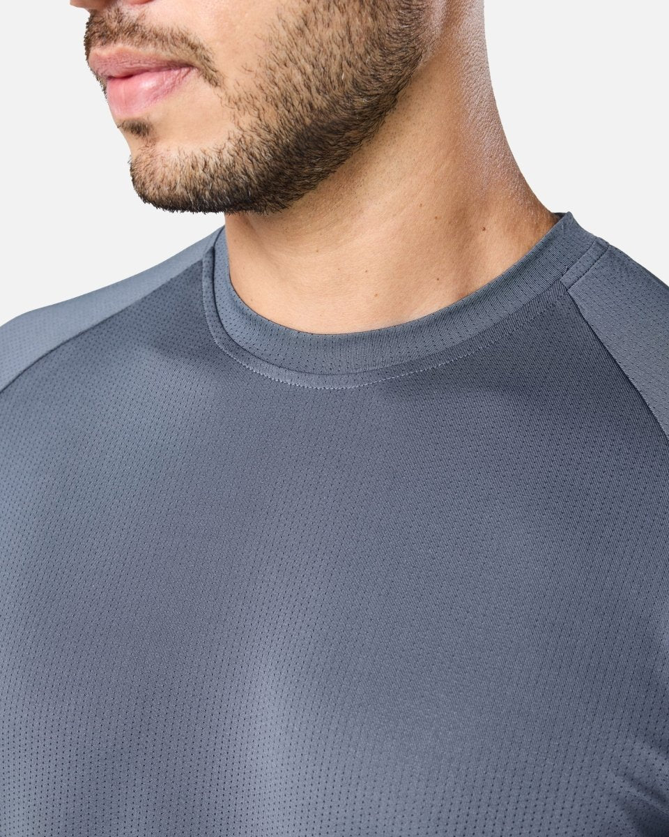 Mens Reset Raglan Performance Tee Storm Grey