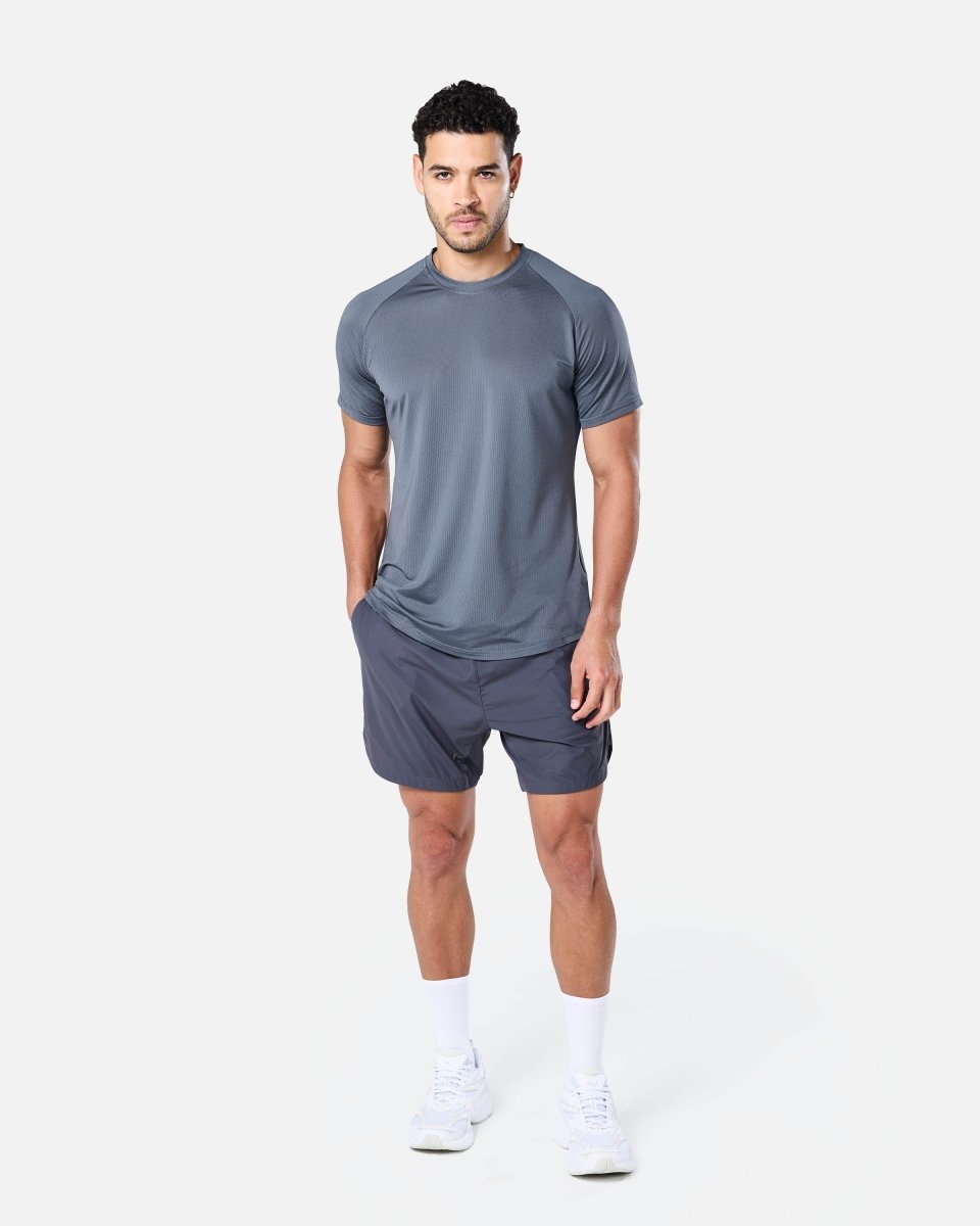 Mens Reset Raglan Performance Tee Storm Grey