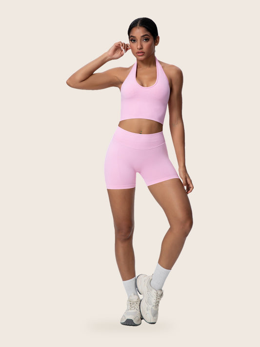 SOLEIL Seamless Halter Shorts Set | PURE67