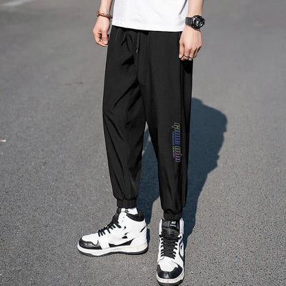 Quick-Drying Plus Size Men's Ice Silk Pants